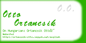 otto ortancsik business card